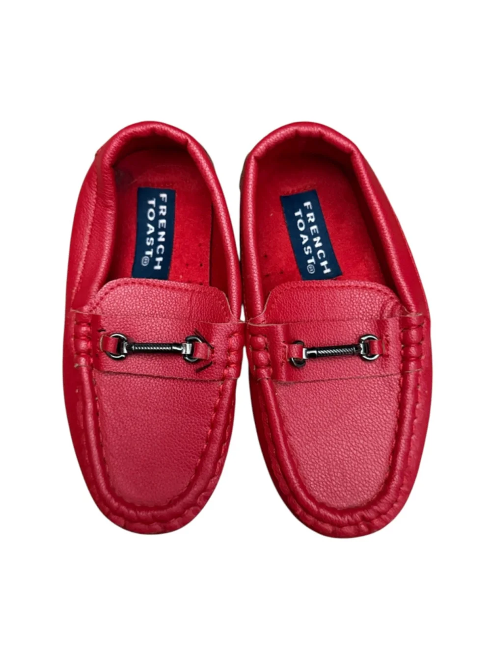 French Toast Toddler Boys Size 10 Red Horsebit Loafers Dress Shoes